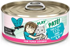 BFF Play Pate Lovers Tuna & Turkey T.T.Y.L. Wet Cat Food, 5.5-oz can, pack of 8