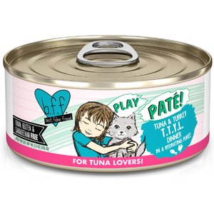 BFF Play Pate Lovers Tuna & Turkey T.T.Y.L. Wet Cat Food, 5.5-oz can, pack of 8