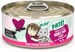 BFF Play Pate Lovers Tuna & Duck Double Dare Wet Cat Food, 5.5-oz can, pack of 8