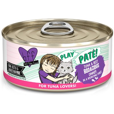 BFF BFF Play Pate Lovers Tuna & Beef Bodacious Wet Cat Food, 5.5-oz can, pack of 8
