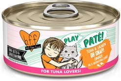 BFF Play Pate Lovers Oh Snap! Tuna & Salmon Grain-Free Wet Cat Food, 5.5-oz can, pack of 8