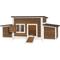 Show in main carousel: Wooflex 67-In Wooden Chicken Coop with Weatherproof Roof & 2 Nesting Boxes, 2 to 4 Chicken Capacity, Brown slide 9 of 9