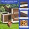 Show in main carousel: Wooflex 67-In Wooden Chicken Coop with Weatherproof Roof & 2 Nesting Boxes, 2 to 4 Chicken Capacity, Brown slide 3 of 9