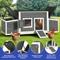 Show in main carousel: Wooflex 67-In Wooden Chicken Coop with Weatherproof Roof & 2 Nesting Boxes, 2 to 4 Chicken Capacity, Grey slide 3 of 8