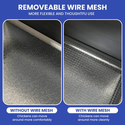 Show full view: Wooflex 67-In Wooden Chicken Coop with Weatherproof Roof & 2 Nesting Boxes, 2 to 4 Chicken Capacity, Grey slide 6 of 8