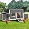 Show in main carousel: Wooflex 67-In Wooden Chicken Coop with Weatherproof Roof & 2 Nesting Boxes, 2 to 4 Chicken Capacity, Grey slide 7 of 8