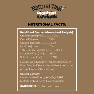 Show full view: Natural Wag Digestive Happiness Powder Supplement for Dogs, 8.46-oz bag slide 6 of 11