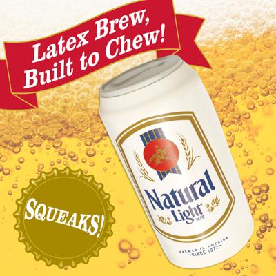 Show full view: Natural Light Latex Can Dog Toy slide 2 of 6