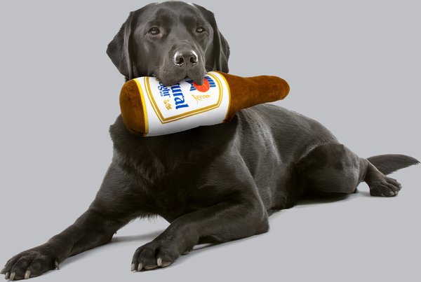 Show full view: Natural Light Plush Bottle Dog Toy, 18-in slide 4 of 6