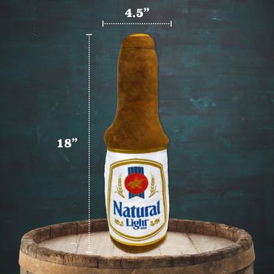 Show full view: Natural Light Plush Bottle Dog Toy, 18-in slide 5 of 7