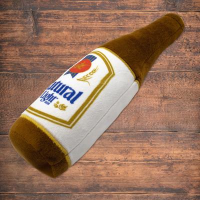 Show full view: Natural Light Plush Bottle Dog Toy, 10-in slide 4 of 8