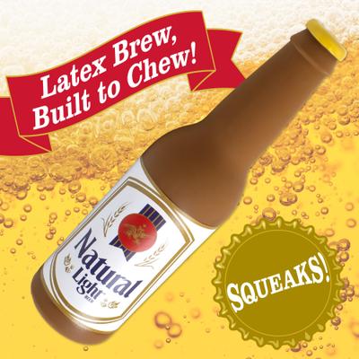 Show full view: Natural Light Latex Bottle Dog Toy, 9.5-in slide 2 of 6