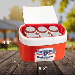 Budweiser Printed Plush Cooler Latex Solid Six Pack Dog Toy slide 2 of 6