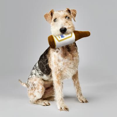 Show full view: Natural Light Plush Bottle Dog Toy, 10-in slide 5 of 8