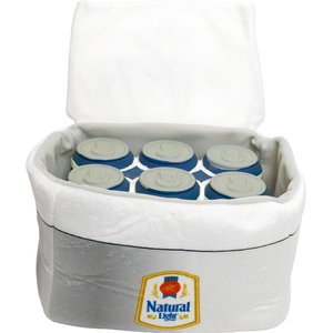 Natural Light Printed Plush Cooler Latex Solid Six Pack Dog Toy