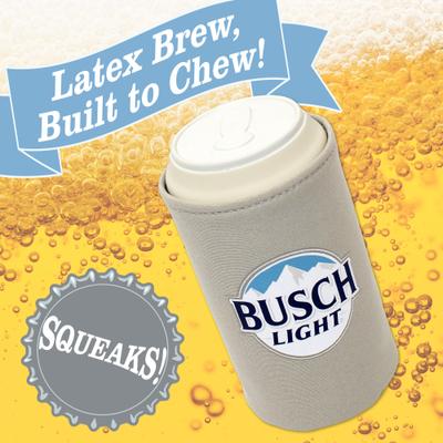 Show full view: Busch Light Latex Can Printed Koozie Dog Toy slide 3 of 7