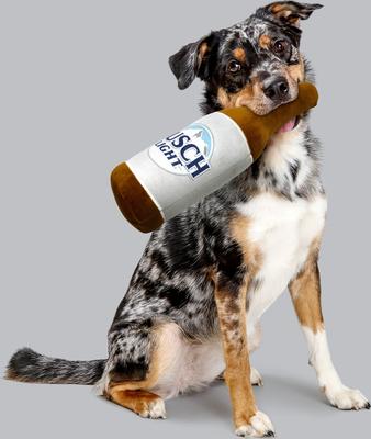 Show full view: Busch Light Plush Bottle Dog Toy, 10-in slide 5 of 8