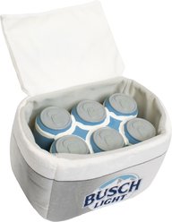 Busch Light Printed Plush Cooler Latex Solid Six Pack Dog Toy
