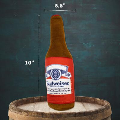 Show full view: Budweiser Plush Bottle Dog Toy, 10-in slide 5 of 7