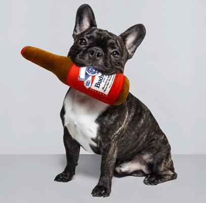 Show full view: Budweiser Plush Bottle Dog Toy, 10-in slide 4 of 7