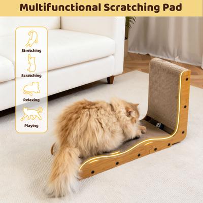 Show full view: Happy & Polly L-Shape Double-Sided Cardboard Cat Scratcher, Brown, 26-in, 2 count slide 7 of 10