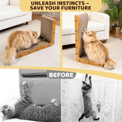 Show full view: Happy & Polly Corrugated Cardboard Cat Scratcher, Brown, 2 Count slide 8 of 11