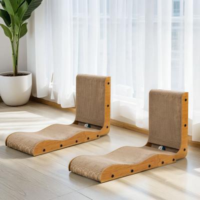 Show full view: Happy & Polly Corrugated Cardboard Cat Scratcher, Brown, 2 Count slide 3 of 11