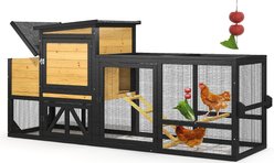 TIMHAKA 80-in Outdoor Wooden Chicken Coop, 2 to 4 Chicken Capacity