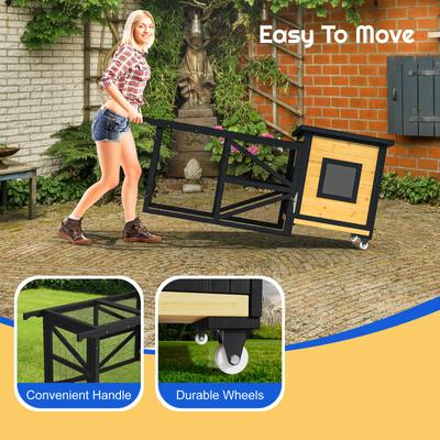 Show full view: TIMHAKA 71-in Outdoor Wooden Chicken Coop, 2 to 3 Chicken Capacity slide 3 of 7