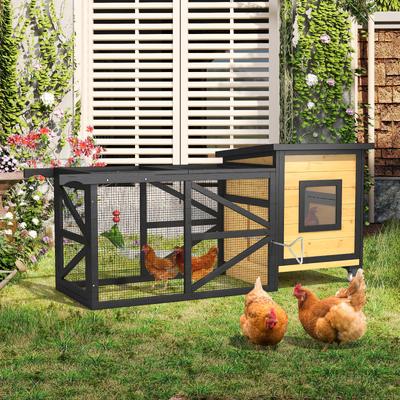 Show full view: TIMHAKA 71-in Outdoor Wooden Chicken Coop, 2 to 3 Chicken Capacity slide 6 of 7