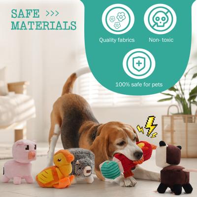 Show full view: Fuzzwoof Squeaky Plush Dog Toys, 5 count slide 6 of 9