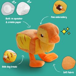 Fuzzwoof Squeaky Plush Dog Toys, 5 count slide 2 of 7