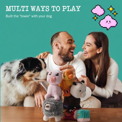 Show full view: Fuzzwoof Squeaky Plush Dog Toys, 5 count slide 5 of 9