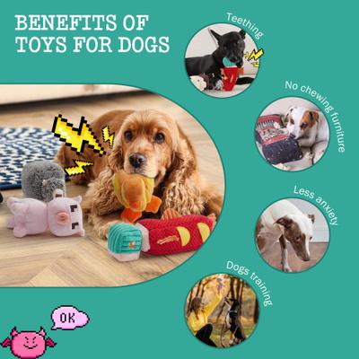 Show full view: Fuzzwoof Squeaky Plush Dog Toys, 5 count slide 7 of 9