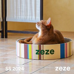 ZEZE Cream Mille-Feuille 3.9-in Cardboard Paper Cat Toy Scratcher