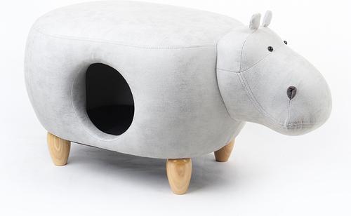 Show full view: ZEZE Baby Hippo Soft Footstool Polyester Cat House slide 2 of 5