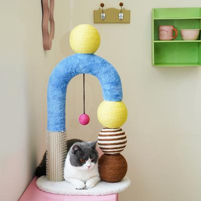 Show full view: ZEZE BoBo Ball Multi-Functional 27.5-in Polyethylene Cat Scratcher with Toy slide 3 of 6