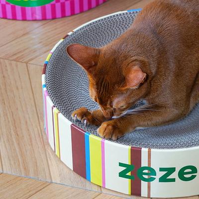 Show full view: ZEZE Cream Mille-Feuille 3.9-in Cardboard Paper Cat Toy Scratcher slide 5 of 10
