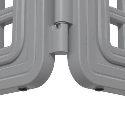 Show full view: Cesicia Resin Indoor Dog Playpen, Gray, 4 panel slide 5 of 7