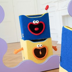 ZEZE Laugh Box Double-Layer Foldable Polyester Cat House slide 2 of 5