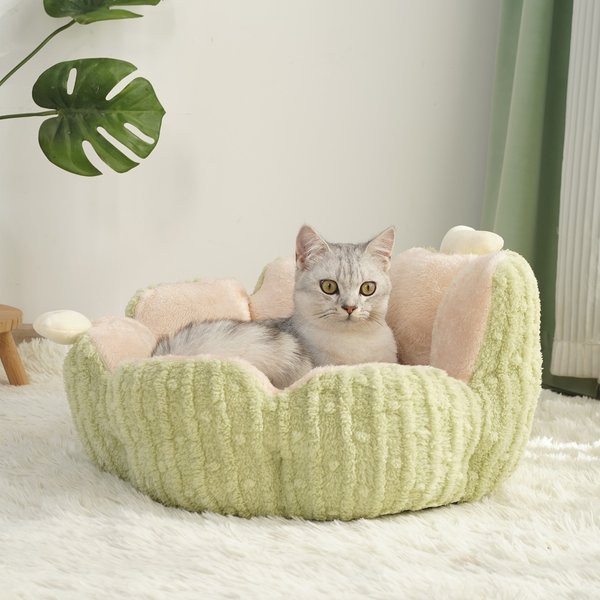 Show full view: FairyLand Cactus Plush Dog & Cat Bed, Green slide 7 of 9