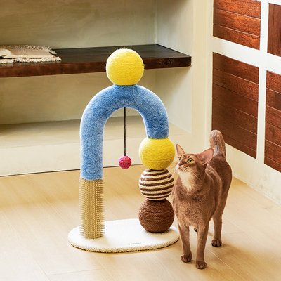ZEZE ZEZE BoBo Ball Multi-Functional 27.5-in Polyethylene Cat Scratcher with Toy
