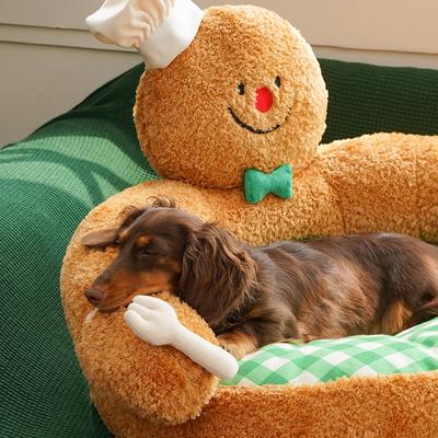 Show full view: ZEZE Gingerbread Man Hug Bolster Dog Sofa Bed slide 5 of 8