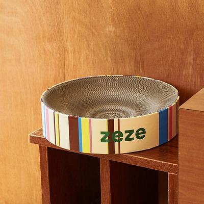 Show full view: ZEZE Cream Mille-Feuille 3.9-in Cardboard Paper Cat Toy Scratcher slide 6 of 10