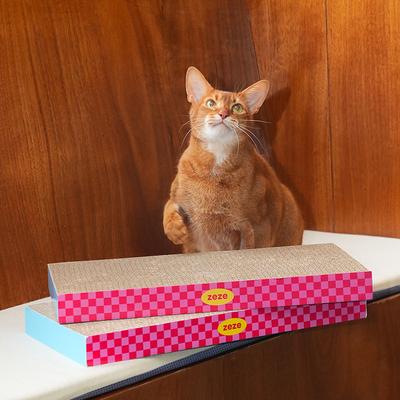 Show full view: ZEZE Neon Sweetheart 1.6-in Cardboard Paper Cat Toy Scratcher slide 4 of 6