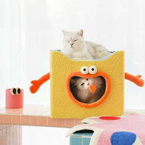 ZEZE Laugh Box Double-Layer Foldable Polyester Cat House - Chewy.com
