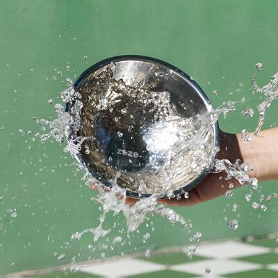 Show full view: ZEZE Striped & Polka Dot Metal Dog Bowl, 3-cup slide 5 of 5