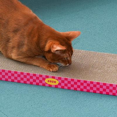 Show full view: ZEZE Neon Sweetheart 1.6-in Cardboard Paper Cat Toy Scratcher slide 3 of 6