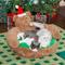 Show in main carousel: ZEZE Christmas Teddy Bear Bolster Dog & Cat Bed slide 4 of 7
