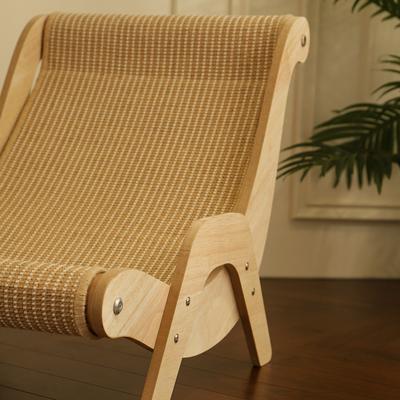 Show full view: Fairela Solid Wood Hemp Mat Lounge Chair Dog & Cat Bed slide 4 of 10
